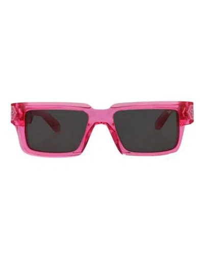 Philipp Plein Square-frame Acetate Sunglasses Man Sunglasses Pink Size 53 Acetate