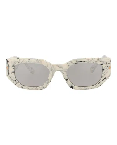 Philipp Plein Square-frame Acetate Sunglasses With Marbled Design