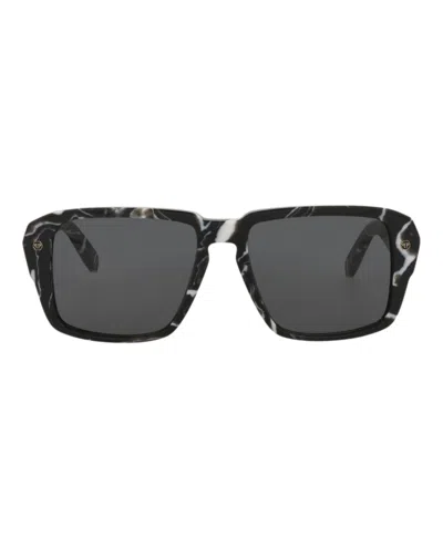 Philipp Plein Square-frame Acetate Sunglasses With Marbled Finish