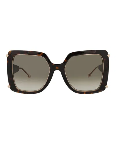Philipp Plein Square-frame Acetate Sunglasses With Saddle Nose Bridge In Brown
