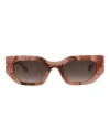 Philipp Plein Square-frame Acetate Sunglasses Woman Sunglasses Pink Size 51 Acetate In Pink