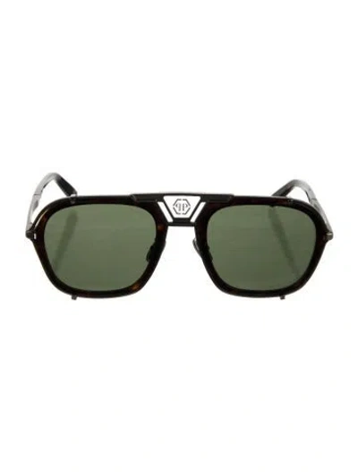 Pre-owned Philipp Plein Square Tinted Sunglasses In Multi