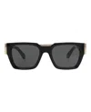 Philipp Plein Grigio Opaco Acetate Sunglasses In Black