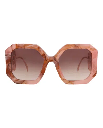Philipp Plein Square-frame Acetate Sunglasses In Brown