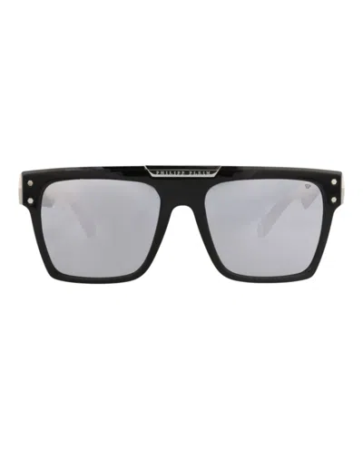 Philipp Plein Square-frame Acetate Sunglasses In Multi