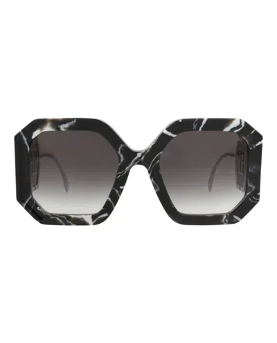 Philipp Plein Square-frame Metal Sunglasses In Black