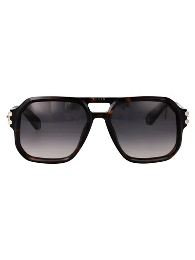 Philipp Plein Square Sunglasses Spp148 M 0722 In Black