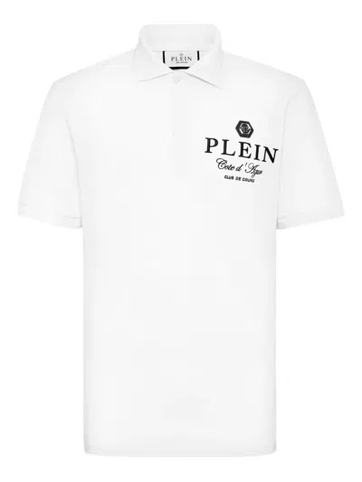 Philipp Plein Ss Club The Course Polo Shirt In White