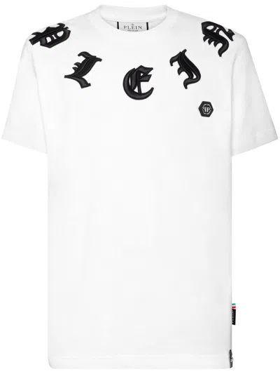 Philipp Plein Ss Gothic Plein T-shirt In White