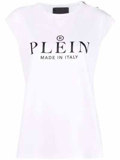 Philipp Plein Ss Logo-print T-shirt In White