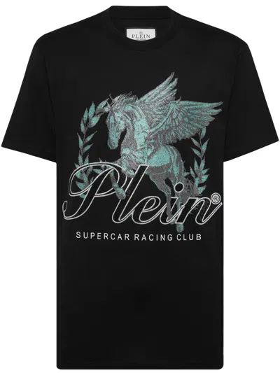 Philipp Plein Ss Racing Club T-shirt In Black