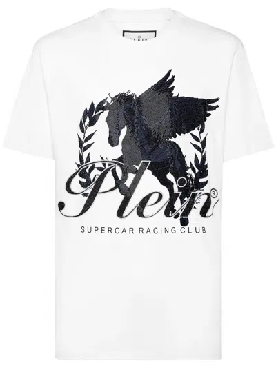 Philipp Plein Ss Racing Club T-shirt In White