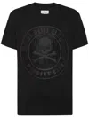 Philipp Plein Graphic Print Crewneck T-shirt In Black