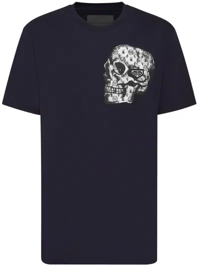 Philipp Plein Ss Skull T-shirt In Blue