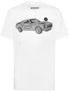 Philipp Plein Ss Strass Cars Racing T-shirt In White