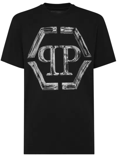 PHILIPP PLEIN SS STRASS HEXAGON T-SHIRT