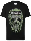 Philipp Plein Ss Strass Skull T-shirt In Black