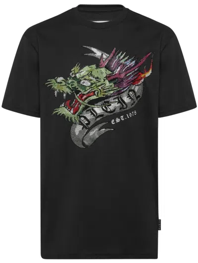 Philipp Plein Ss Tattoo T-shirt In Black