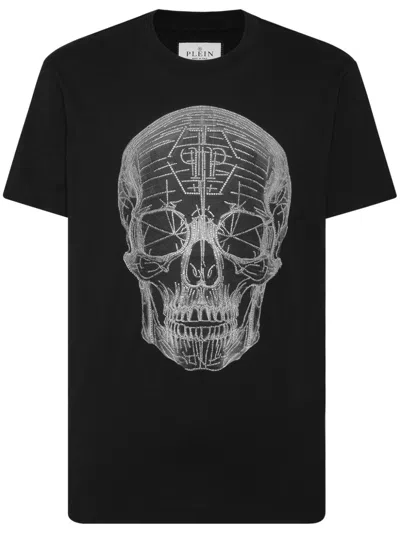 Philipp Plein Ss Xray Skull-print T-shirt In Black