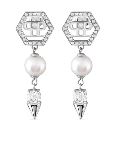 Philipp Plein Stainless-steel Earrings In Metallic
