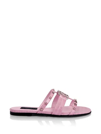 Philipp Plein Star-studded Sandals In Pink