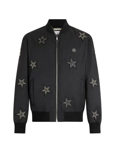 Philipp Plein Stars Bomber Jacket In Black