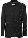 Philipp Plein Stars Wool Blazer In Black