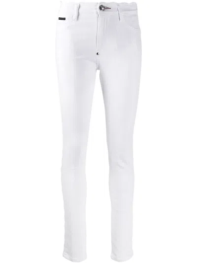 Philipp Plein Statement Skinny Jeans In White