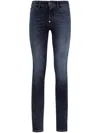 Philipp Plein Stone-washed Jeggings In Blue
