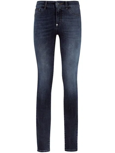 Philipp Plein Stone-washed Jeggings In Blue