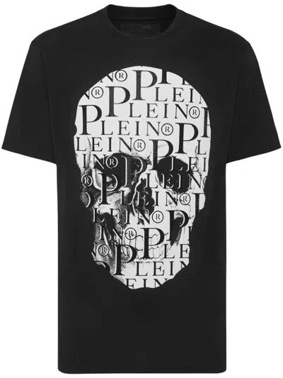 Philipp Plein Stones Skull T-shirt In Black