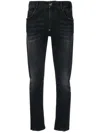 Philipp Plein Stonewashed Straight-leg Jeans In Grey