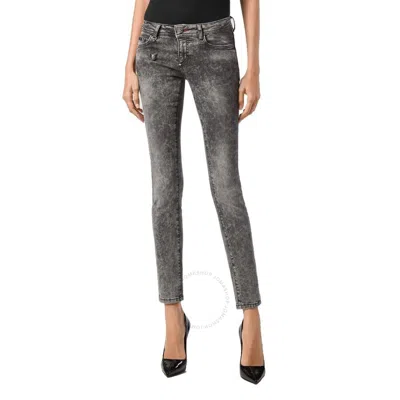 Philipp Plein Storm Grey Denim 5 Pocket Pants