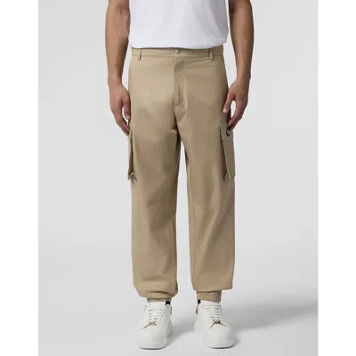 Philipp Plein Straight Cargo Trousers Men In Metallic