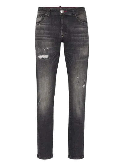 Philipp Plein Straight-cut Jeans In Gray
