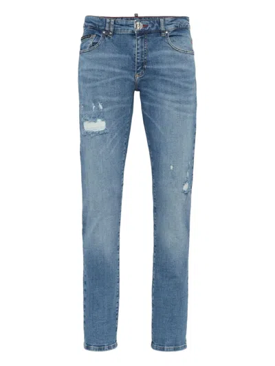 Philipp Plein Straight Jeans In Blue