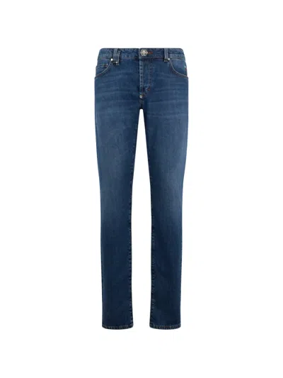 Philipp Plein Jeans Mit Geradem Bein In Blue