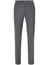 Philipp Plein Straight-leg Wool-blend Trousers In Grey