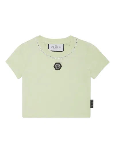 PHILIPP PLEIN STRASS CROPPED T-SHIRT