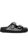 Philipp Plein Strass-embellished Slides In Black