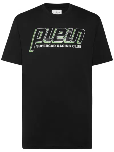 Philipp Plein Strass Racing Club T-shirt In Black
