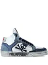 Philipp Plein Nappa Leather Hi-top Sneakers Strass Retrokickz Tm In Weiss