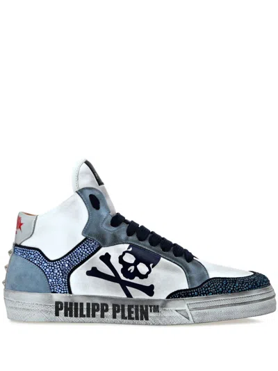 PHILIPP PLEIN STRASS RETROKICKZ TM HI-TOP SNEAKERS