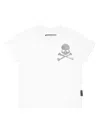 Philipp Plein Strass Skull&bones T-shirt In ホワイト