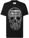 Philipp Plein Strass Skull T-shirt In Black
