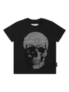 Philipp Plein Strass Skull T-shirt In Schwarz