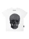 Philipp Plein Strass Skull T-shirt In White