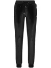 Philipp Plein Strass Skull Trousers In 黑色