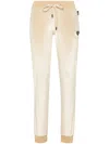Philipp Plein Strass Skull Trousers In Neutrals