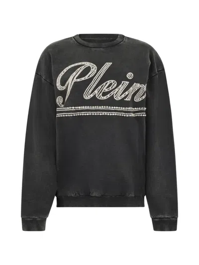 Philipp Plein Strass Sweatshirt In Black
